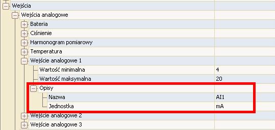 Wszystkie wejścia analogowe są skalibrowane przez producenta i użytkownik nie ma możliwości modyfikacji ich nastaw. 4.