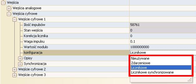 komunikujących się protokołem ModBUS RTU z dostępnymi rejestrami licznika. 4.4.1.