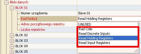funkcji unused spowoduje pomijanie tego bloku danych w