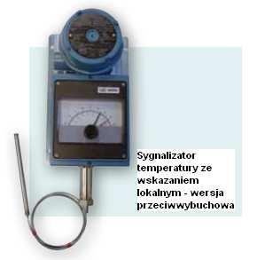 SYGNALIZATORY TEMPERATURY ZE WSKAZANIEM LOKALNYM Typ 820E, jednoprogowa sygnalizacja - zewnętrzna nastawa, wskazanie lokalne, dwa wejścia kablowe Typ 822E, dwuprogowa sygnalizacja - zewnętrzna