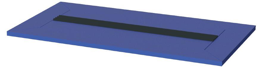 Podkładka żebrowana SD RUBA 50 x 10 mm 7 karbów 10 mm każdy 90 mm do pierwszego karbu 1000 mm lub 1200 mm 120 mm Element