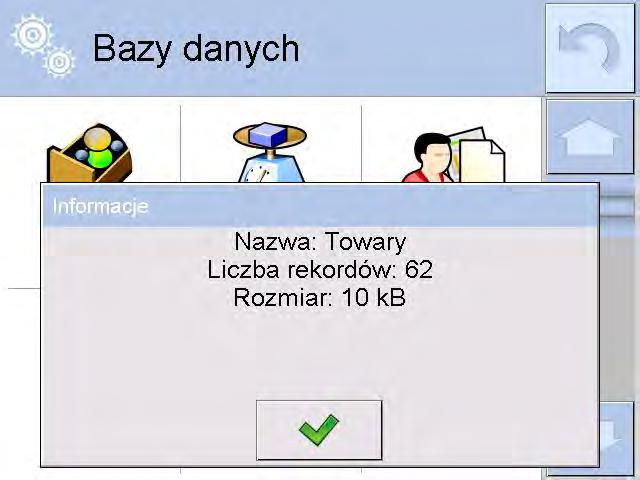 Znaczenie opcji: OTWÓRZ opcja pozwalająca wejść do wybranej bazy danych (działa tak samo, jak pojedyncze kliknięcie w pole wybranej bazy).