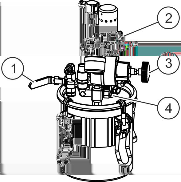 Zbiornik ciśnieniowy materiału MDM 2 l POLSKI 7.4 Uruchomienie 7.4.1 Pierwsze uruchomienie 1. Wyczyścić zbiornik ciśnieniowy materiału ( Ä Rozdział 8.3 Czyszczenie na stronie 35). 2. Napełnić materiałem powłokowym ( Ä Rozdział 7.