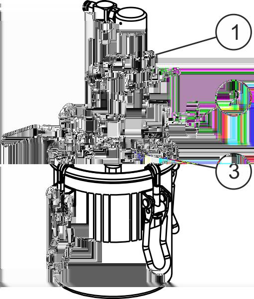Zbiornik ciśnieniowy materiału MDM 2 l POLSKI 7.4.2 Eksploatacja 1. W razie potrzeby napełnić materiałem powłokowym ( Ä Rozdział 7.