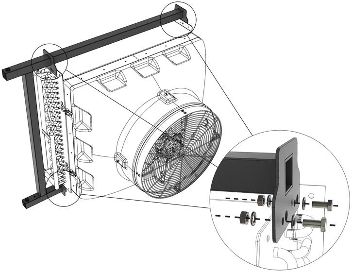 положении. Консоль AGRO HT дает возможность поворота отопительного аппарата вокруг своей оси. The AGRO rotary console is not standard equipment of the heater.