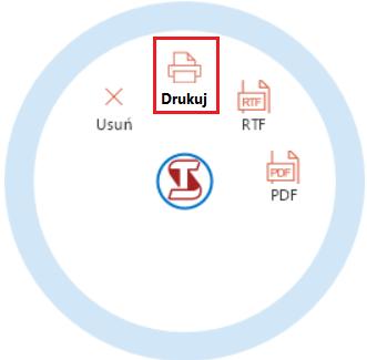 1 Drukowanie raportu/raportów z poziomu listy.