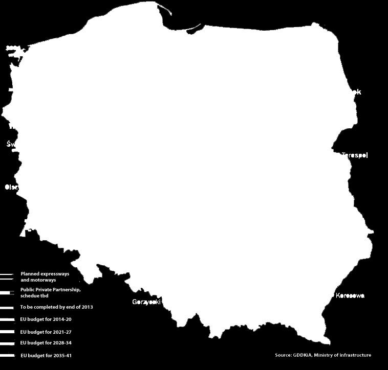 AUTOSTRAD 135 MLD ZŁ NAKŁADY INWESTYCYJNE NA DROGI DO 2025 ROKU Z 9 NA 15