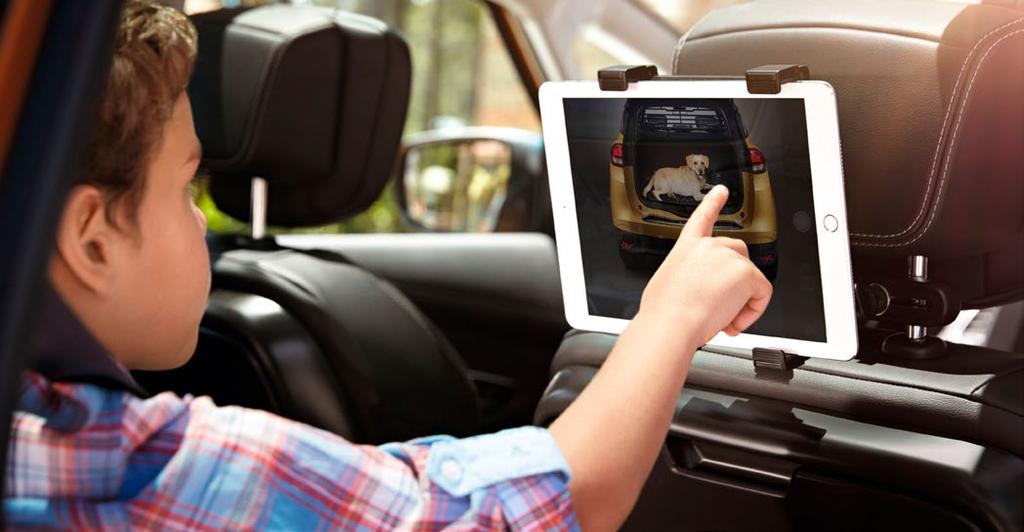 Wideo Uchwyt na tablet Łatwy montaż na zagłówku umożliwia pasażerom z tyłu