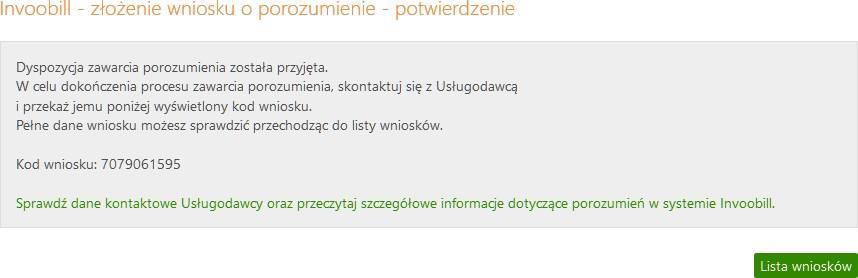 Data początkowa porozumienia - data w formacie RRRR-MM-DD, od której obowiązywać będzie wnioskowane porozumienie. Można skorzystać z kalendarza, klikając na pole do wprowadzania daty.