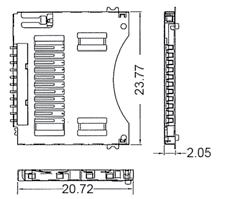 karty CF, typ niskoprofilowy, krótki CFCMD-75T15B000 Kingfont