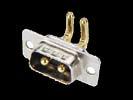 D-Sub connectors high current Z DWG02w2 Z DWW02w2 Z DWDG02w2 gniazdo męskie - 2 piny wysokoprądowe male connector, solder wires - 2 high current pins wtyk żeński - 2 piny wysokoprądowe female