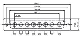 D-Sub connectors high current Z DWG07w2 Z DWW07w2 Z DWDG07w2 gniazdo męskie, do lutowania przewodów - 7 pinów w tym 2 wysokoprądowe male connector, solder wires 7 pins including 2 high current wtyk