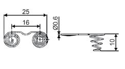 szerokość: 8mm spring contact Comf 223A, anode, soldering mounting, height: 15,6mm, width: 8mm BAT 223B