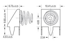 AA, N, R1, R6, 9VOLT, montaż: THT spring contact for 1 battery AA, N,