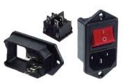 panel w/switch, latch Z IEC146F gniazdo męskie IEC na