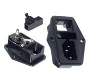 switch,w/ fuse Z IEC14-F5R gniazdo męskie IEC na panel,