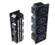 female socket IEC for panel, double Z