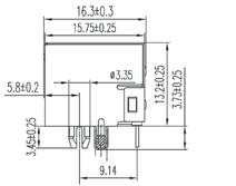 telefoniczne 6P6C, pionowe do druku 095503-2661 MOLEX, modular jack 6P6C, angled, top entry, for PCB 095503-2881 MOLEX, gniazdo telefoniczne 8P8C, pionowe do druku 095503-2881 MOLEX, modular jack