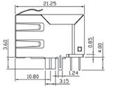LPJ0013CNL pojedynczy port 10/100 Base-T RJ45 z transformatorem sieciowym LPJ0013CNL RJ45 connector with 10/100 Base-T integrated magnetics LPJ0013CNL Z LPJ0017DNL pojedynczy port 10/100 Base-T RJ45