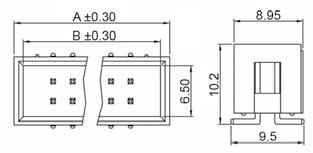 54mm, built-up, without latches, angled, for SMT montage symbol part no Z MD10R Z MD10R-C Z MD14R Z MD14R-C Z MD16R Z MD16R-C Z MD20R Z MD20R-C Z MD26R Z MD26R-C Z MD34R Z MD34R-C Z MD40R Z MD40R-C Z