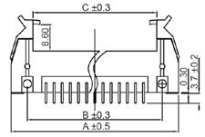 złącza IDC, raster: 2.54mm cd. / cont. IDC sockets, pitch: 2.54mm wtyki IDC, raster: 2.54mm, zabudowane, z zatrzaskami, proste, do druku IDC shrouded header, pitch 2.