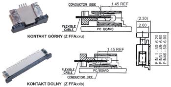 złącza FFC/FPC / FFC/FPC connectors złącza ZIF FFC/FPC, raster: 0.50mm, SMD / ZIF FFC/FPC connectors, pitch 0.