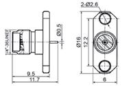 przewód RG58A/U, 50 Ohm izolator z teflonu, korpus, pin i powłoka mosiężne, złocone SMA Male Crimp Type, RG58A/U teflon
