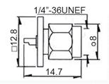 RG174U Z SMAgp gniazdo żeńskie SMA na panel, do lutowania SMA female panel mount solder type Z SMAgp58 Z