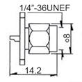żeńskie SMA na panel, zaciskane RG6/U SMA female panel mount RG6/U gniazdo żeńskie SMA na panel,