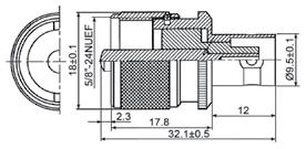 przewód RG174 SMB male crimp type, RG174/U Z SMBwk174 wtyk męski, SMB kątowy, zaciskany