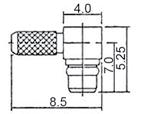 kątowy, zaciskany na przewód MCX male right angle crimp Z MMCXwp wtyk