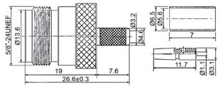 straigth N male, crimp type for cable HDF400 teflon insulator, body brass nickel plated, pin brass gold plated Z N104 wtyk żeński prosty, zaciskany na kabel