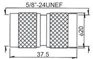 HDF400 izolator z teflonu, korpus mosiężny niklowany, piny mosiężne złocone straigth N female, crimp type for cable HDF400 teflon insulator, body brass