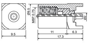 crimp housing for foil keyboards gniazdo 8 pin do klawiatur foliowych female