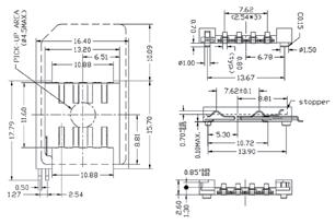 8 styków, z plastikową klapką, taśmowane SIMMP-00801B211-G KINGFONT SIM card socket, 8 pins,