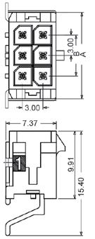 7 Z MFG04p gniazdo proste do druku, 4 pin / straight female housing PCB, 4 pin 9.7 A [mm] Z MFG06p gniazdo proste do druku, 6 pin / straight female housing PCB, 6 pin 12.