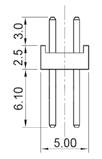 listwy stykowe cd. / cont. pin headers listwy stykowe, raster: 2.00mm cd. cont. pin headers, pitch: 2.00mm Z L2x03T 2.0 Z L2x05T 2.0 Z L2x16T 2.0 Z L2x20T 2.0 Z L2x40T 2.