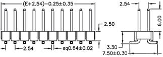 druku, styki pozłacane pin header dual row 2x10pin, straight, PCB, gold plated contacts wtyk dwurzędowy 2x16pin, prosty, do druku, styki pozłacane pin header dual row 2x16pin, straight, PCB, gold