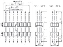 4 3 Z LDS1x40-19.4 listwa dystansowa 1x40pin dystans 19.4mm board spacers pin header 1x40pin dual insulator 19.4mm 6 10.