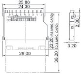 niskoprofilowa SDCMF-10901W0T0 KINGFONT SD Memory Card socket SMD low profile Z 9SD-NS