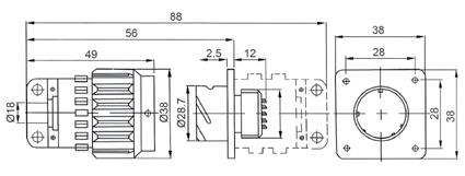 ZŁĄCZA PRZEMYSŁOWE C16 / C16 INDUSTRIAL CONNECTORS Z CC16-4 C16J4P/K4A Dafa Linker- 3pin+PE, 400VAC, 16A, gniazdo+wtyk C16J4P/K4A Dafa Linker- 3pin+PE, 400VAC, 16A, socket+plug Z CC16-7 C16J7P/K7A