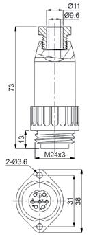 5mm, socket+plug Y2M-4TK/ZJ Dafa Linker- 4pin, średnica pinów 2.5mm, gniazdo+wtyk Y2M-4TK/ZJ Dafa Linker- 4pin, pin diameter 2.5mm, socket+plug Y2M-5TK/ZJ Dafa Linker- 5pin, średnica pinów 2.