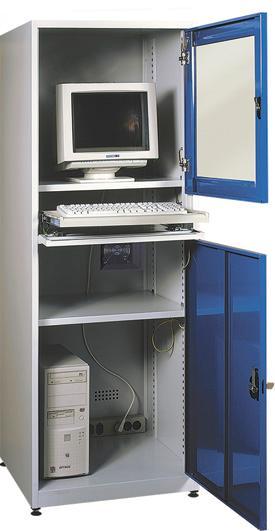 Szafy metalowe na komputery: Szafka pod komputer przemysłowy SmK