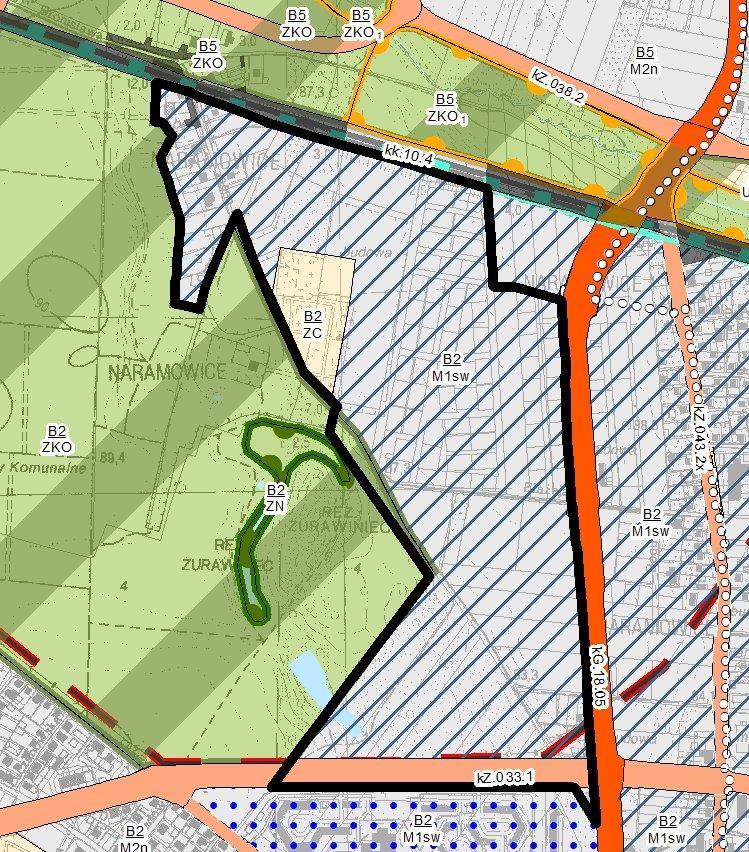 Studium uwarunkowań i kierunków zagospodarowania przestrzennego Miasta Poznania 2008 M1sw - tereny zabudowy średniowysokiej, mieszkaniowej wielorodzinnej, blokowej i kwartałowej z usługami