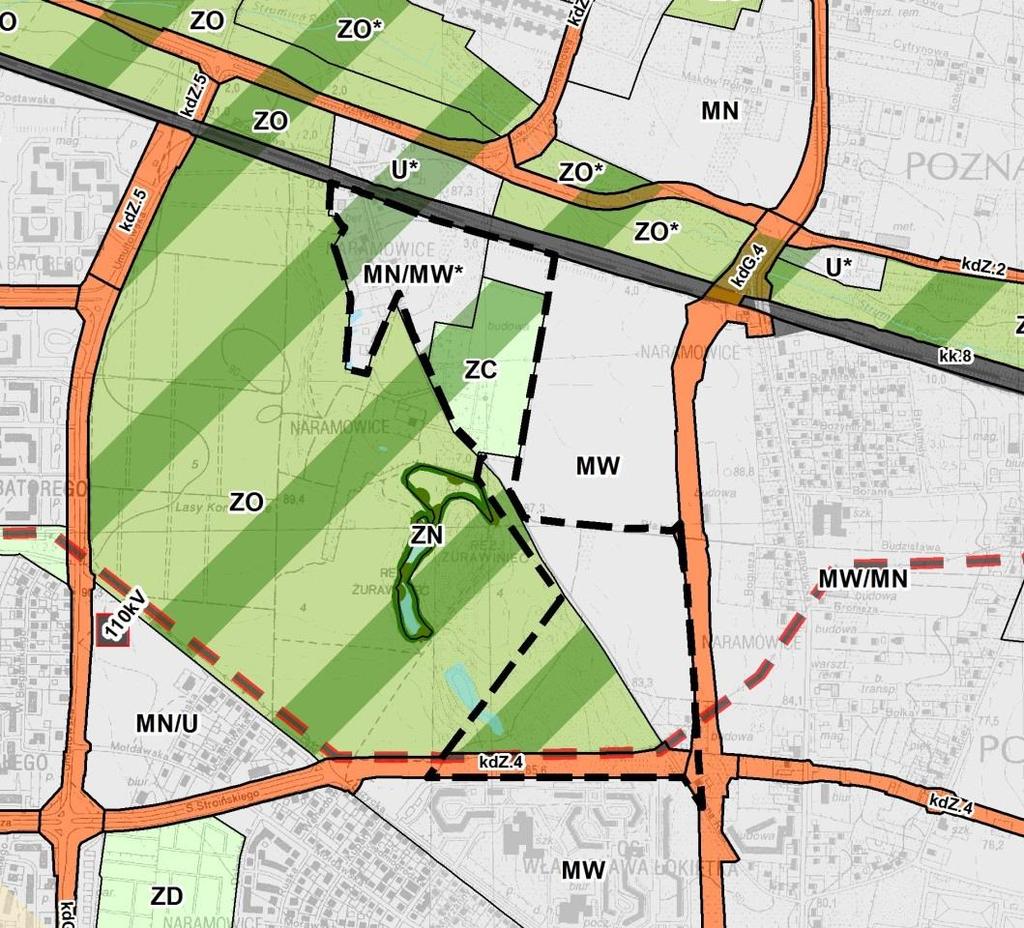 Studium uwarunkowań i kierunków zagospodarowania przestrzennego Miasta Poznania Tereny wyłączone z zabudowy: ZO tereny zieleni nieurządzonej, tereny leśne i do zalesień, użytki rolne, nieużytki,