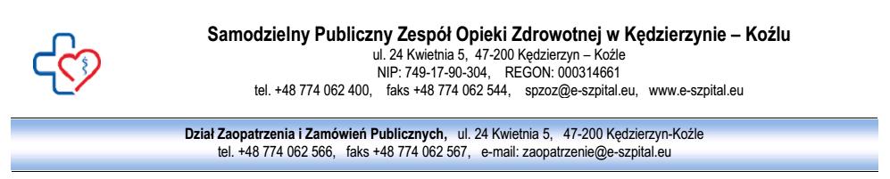SPZOZ.AZ.2019.667 Kędzierzyn-Koźle 30.05.2019r.