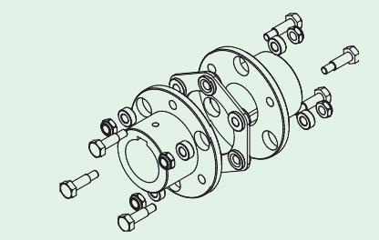 Wykonania sprzęgieł tarczowych METALDRIVE GMD wykonanie S Wersja standardowa z