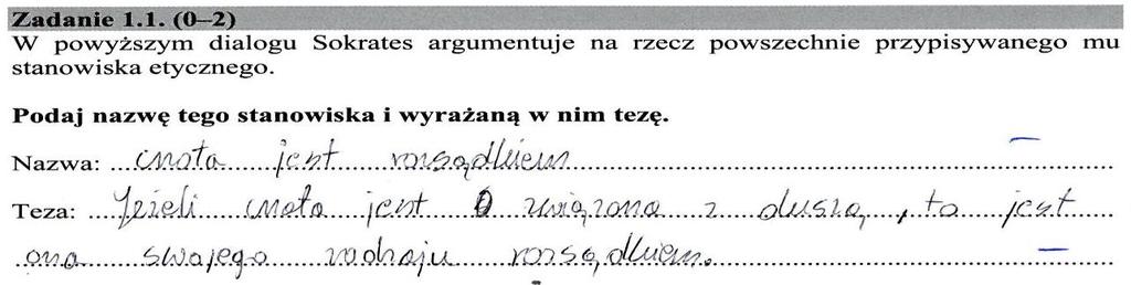 Maturzyści mieli więc utworzyć schemat zdania z użyciem zmiennych zdaniowych oraz stałej logicznej, a także wykazać się