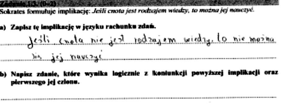 Problem pod lupą Integralną częścią egzaminu z filozofii jest stworzenie przez maturzystę własnej wypowiedzi pisemnej na jeden z