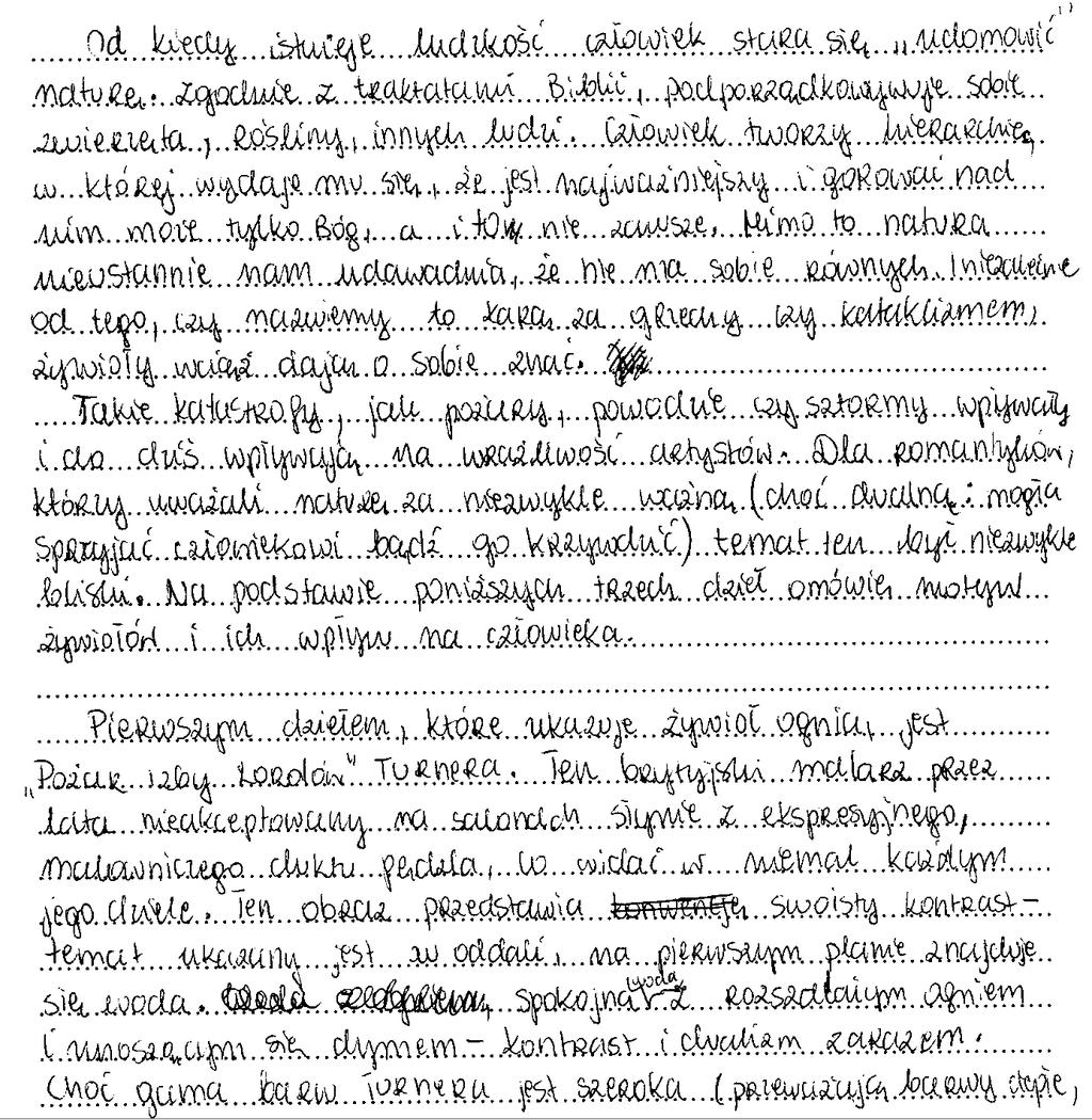 42 Sprawozdanie z egzaminu maturalnego 2016 przykładów miała być funkcjonalna i ilustrować formułowane przez piszącego tezy.